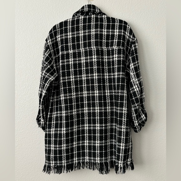 Petal & Pup, Black and White, Shacket, Small - Picture 5 of 6